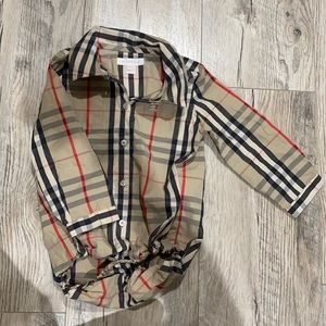 Authentic Burberry shirt onesie
